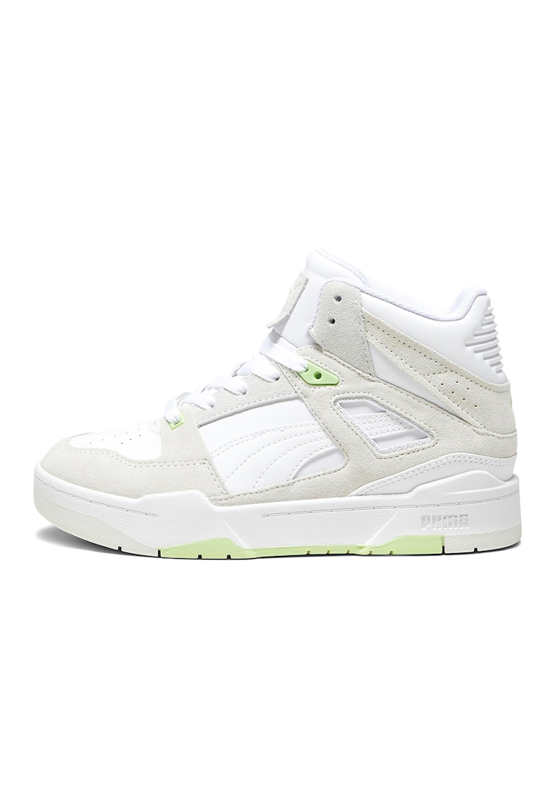 Pantofi sport high-top cu insertii de piele intoarsa Slipstream - Alb/Alb murdar