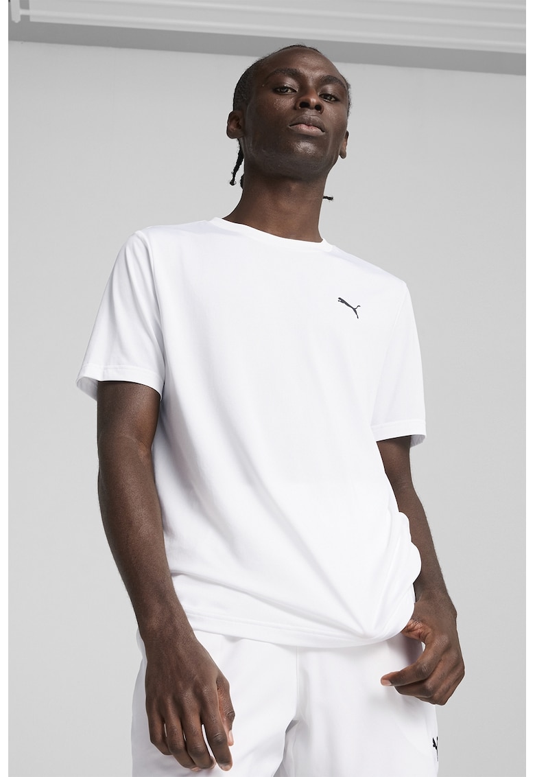 Tricou cu decolteu la baza gatului - Alb