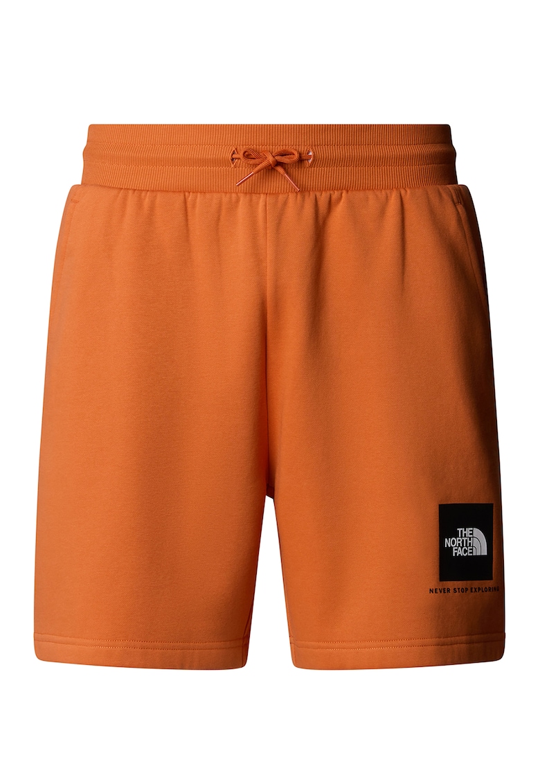Pantaloni scurti cu snur si logo - Portocaliu inchis