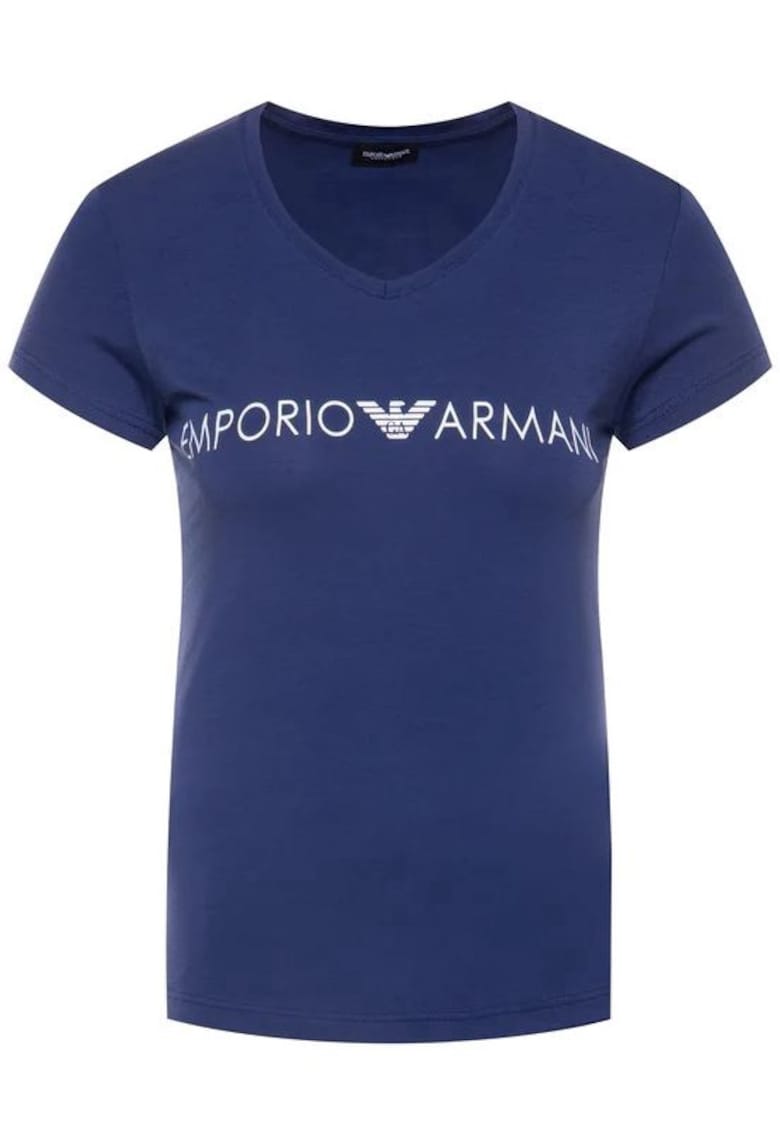 Tricou din amestec de bumbac cu logo -