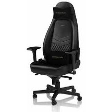 Scaun Gaming ICON Real Leather - Black/Black