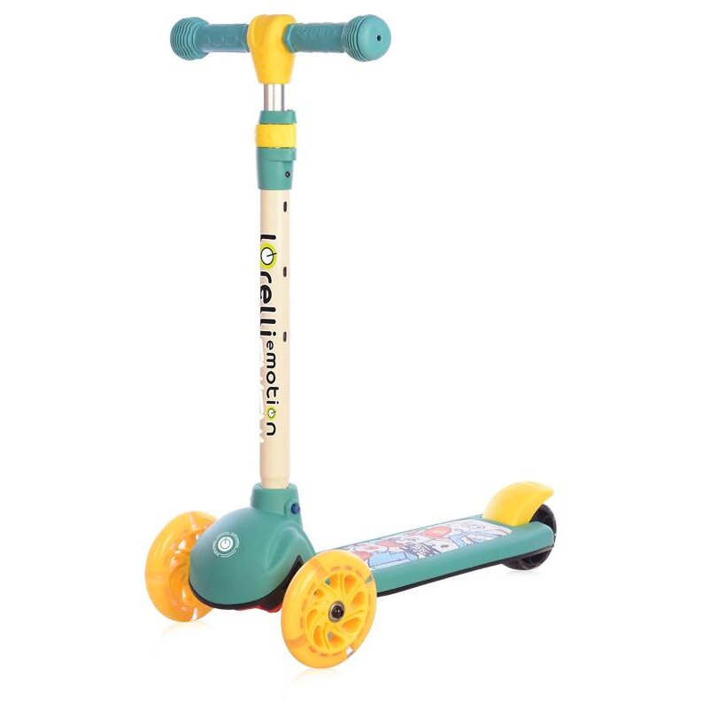 Trotineta Copii Tamtam 3 Ani+ Roti cu Lumini Verde