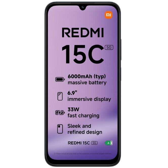 Telefon mobil Redmi 15C 128GB 4GB RAM Dual Sim 5G Midnight Black