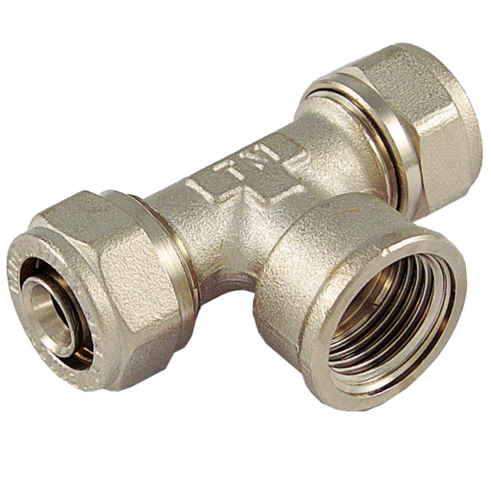 Teu compresie Tiemme, filet interior, alama, diametru 16 mm, 1/2