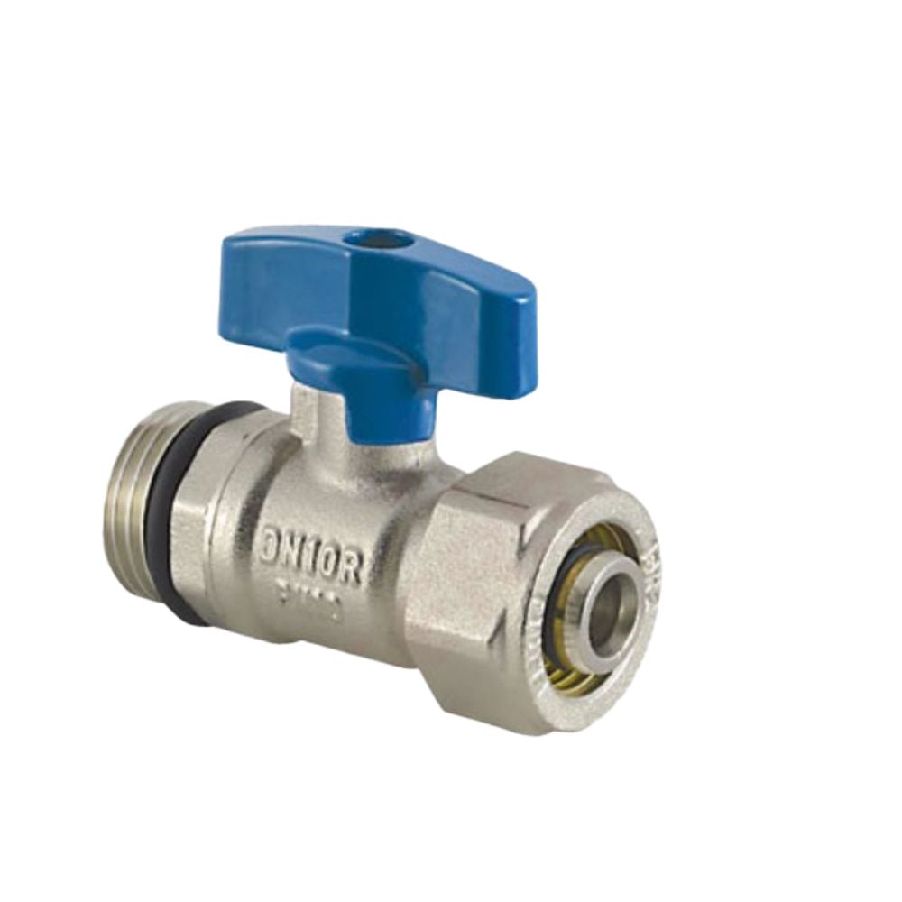 Robinet cu bila KPEX16-BH Ferro, alama, albastru, 1/2