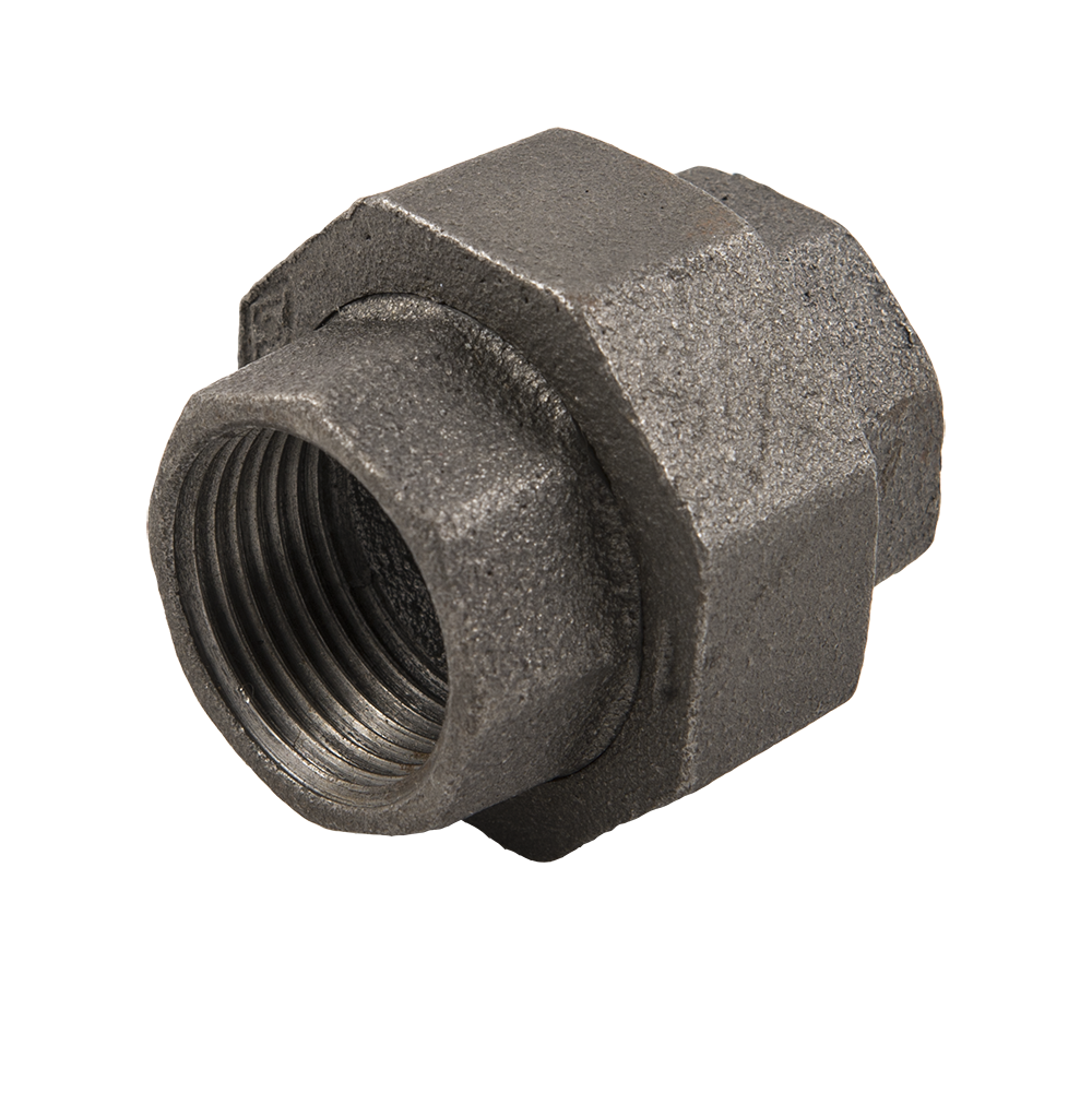 Racord olandez drept, negru, FI x FI, 1 inch