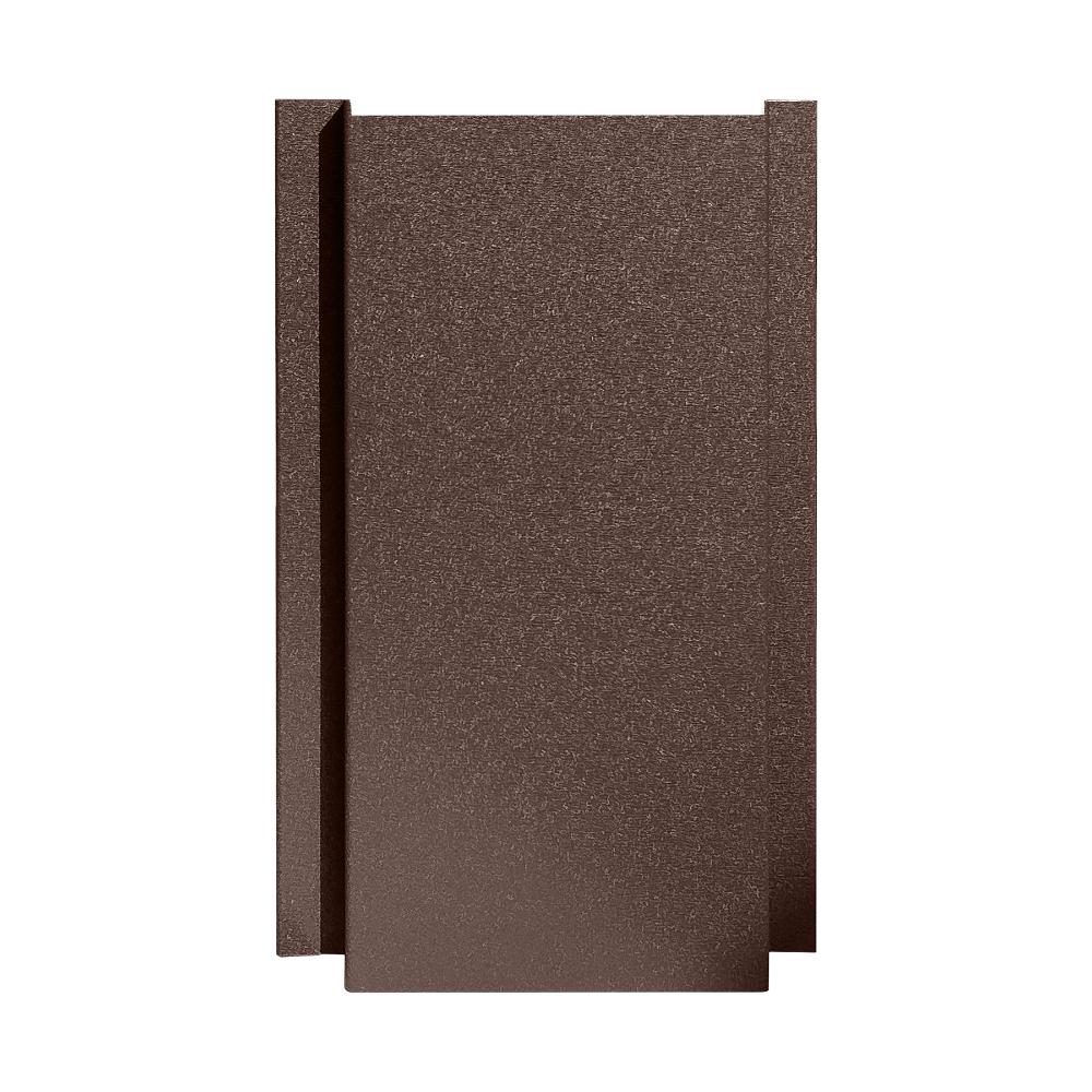 Profil metalic decorativ pentru gard Deco, montaj de gard, maro, 2 m, 170 x 20 mm