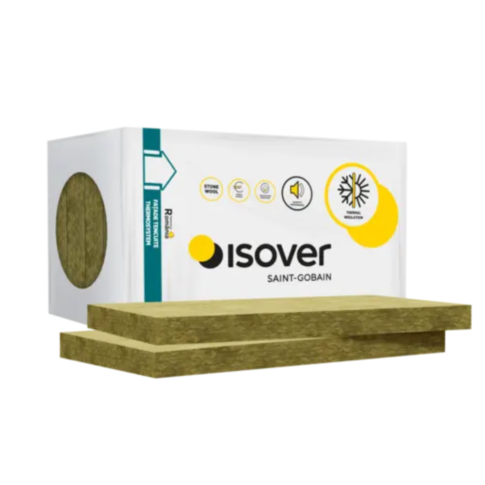 Vata minerala bazaltica pentru fatada Isover Easy Fassade, grosime 100 mm,1000 x 600 mm