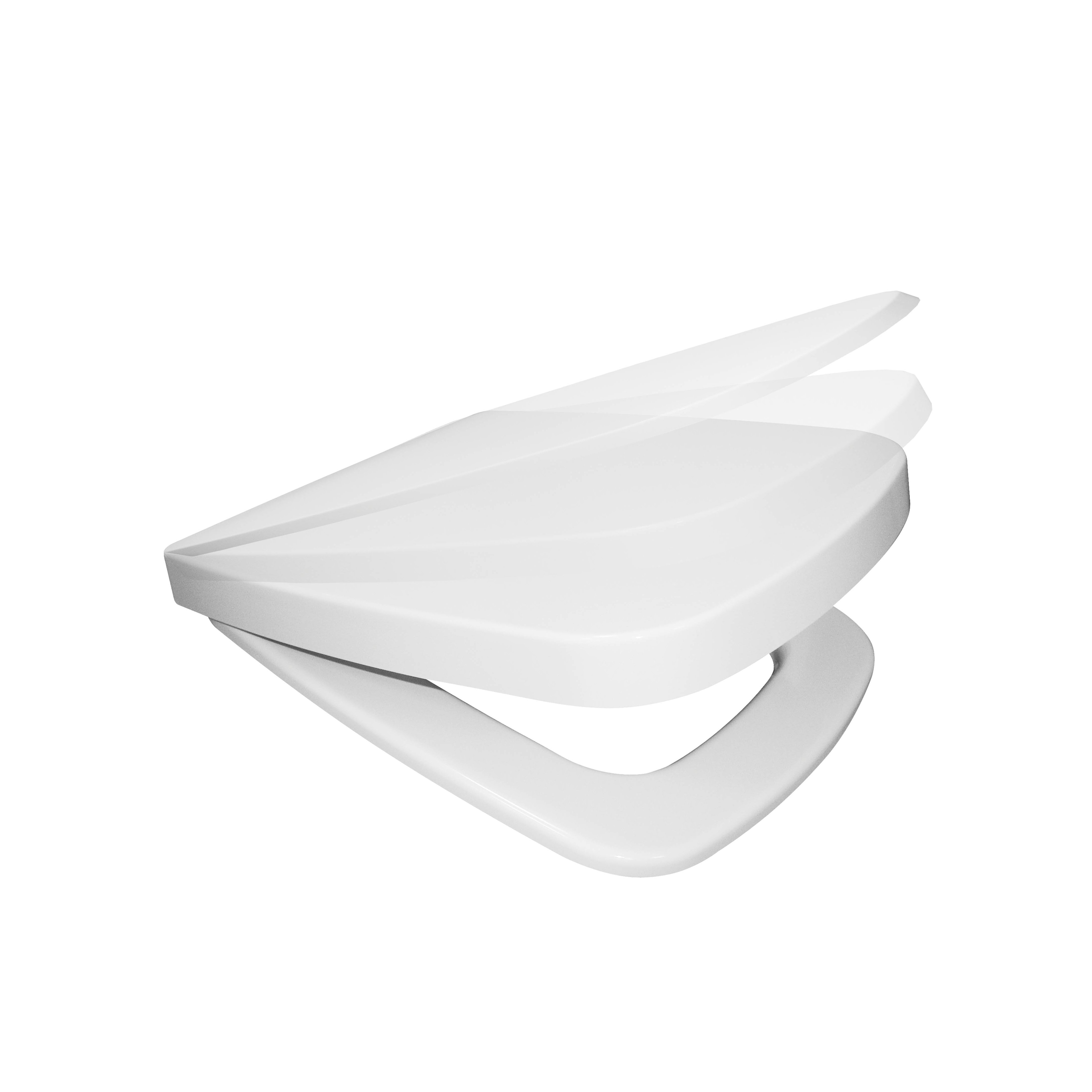 Capacul WC Fayans Happy Smart Soft Close, duroplast, alb, 431 x 355 x 44 mm