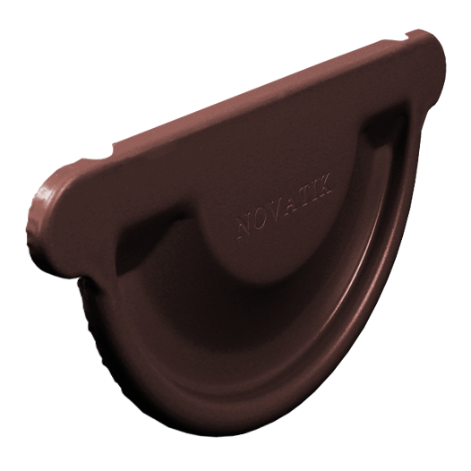 Capac jgheab metalic Novatik Ronda, 150 mm, maro RAL 8017