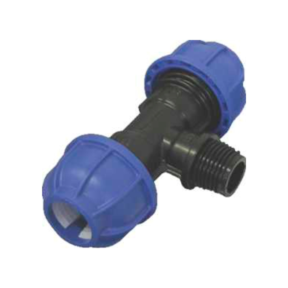 Teu rapid PE Valrom, filet exterior, 32 mm x 3/4 inch