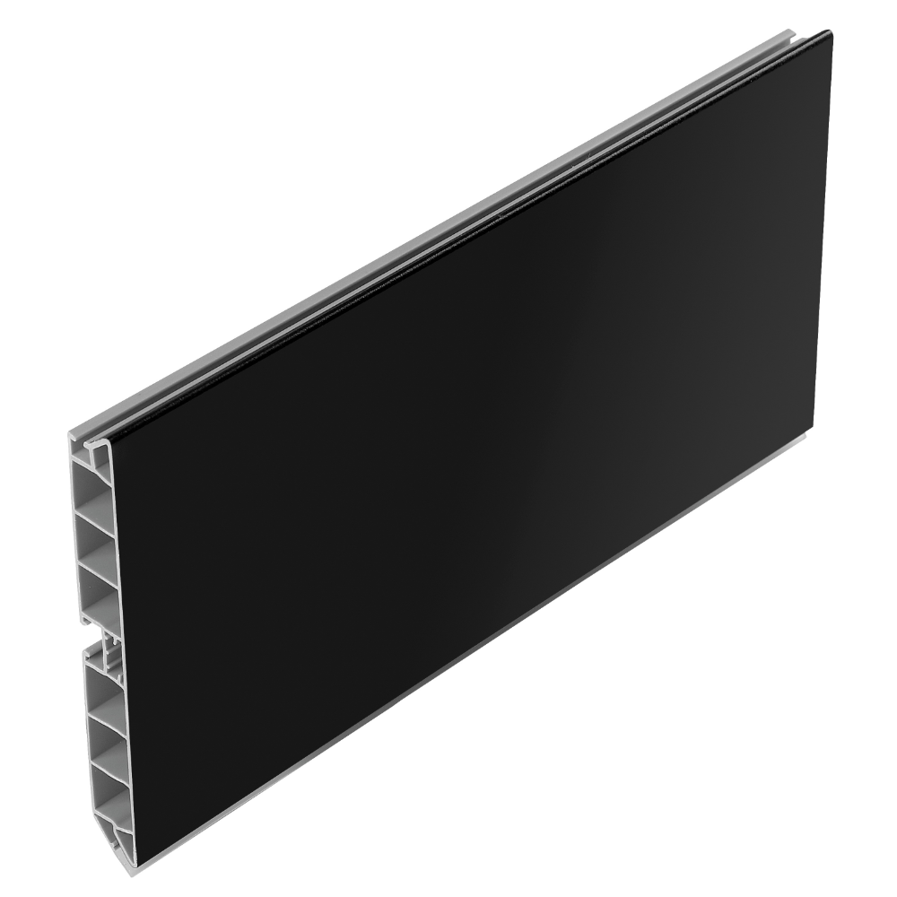 Plinta parchet PVC, negru, 4000 x 100 mm