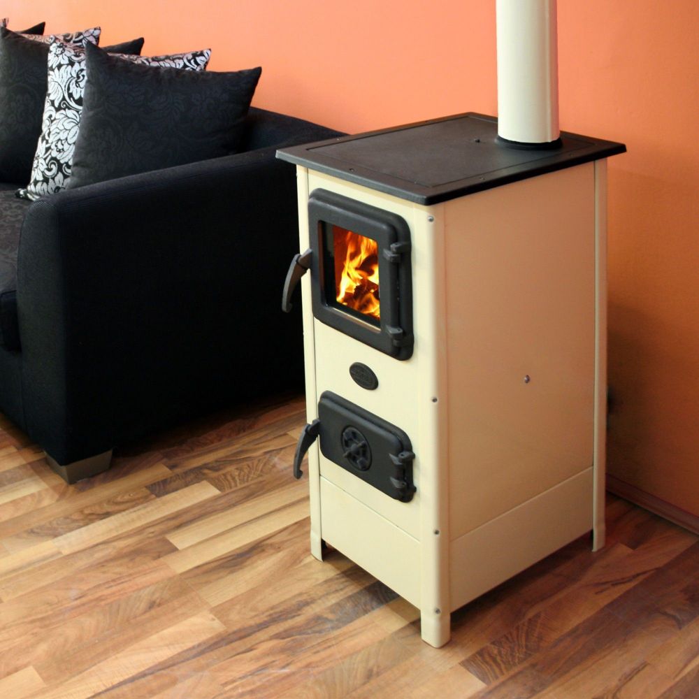 Soba Hera, incalzire pe lemne, crem, 7 kw