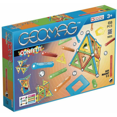Set de constructie magnetic Confetti 68 piese