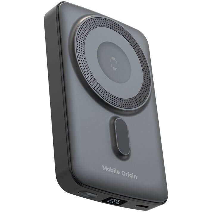 Acumulator extern 10000mAh PB9, 20W, USB-C, MagSafe, Incarcare Wireless, Negru