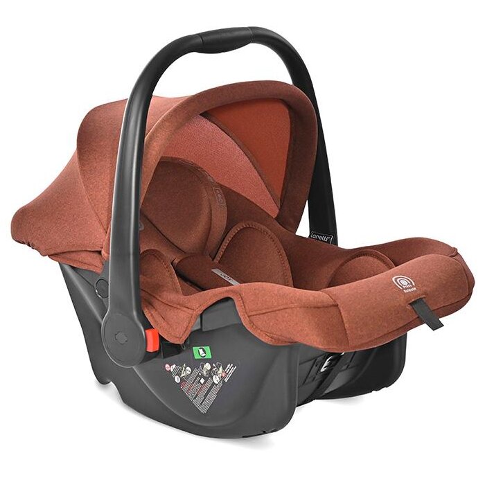 Scoica Auto pentru Copii Joy de la 0 Luni pana la 15 Luni 40-85Cm Copertina Pliabila Maner de Transport Ginger