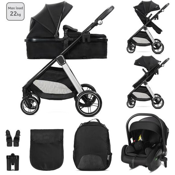 Carucior 3in1 Aspen 0 - 4 Ani Maxim 22KG Negru