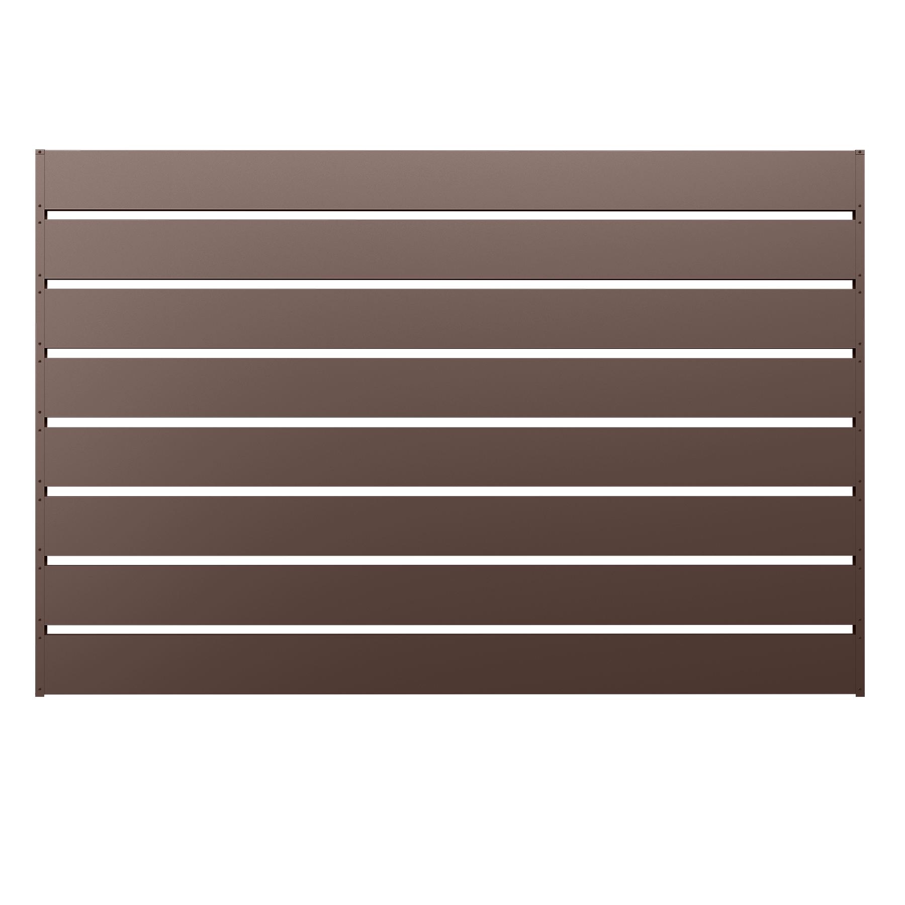 Panou gard metalic orizontal Caretta x120, otel, maro RAL 8019, 1500 x 2000 mm