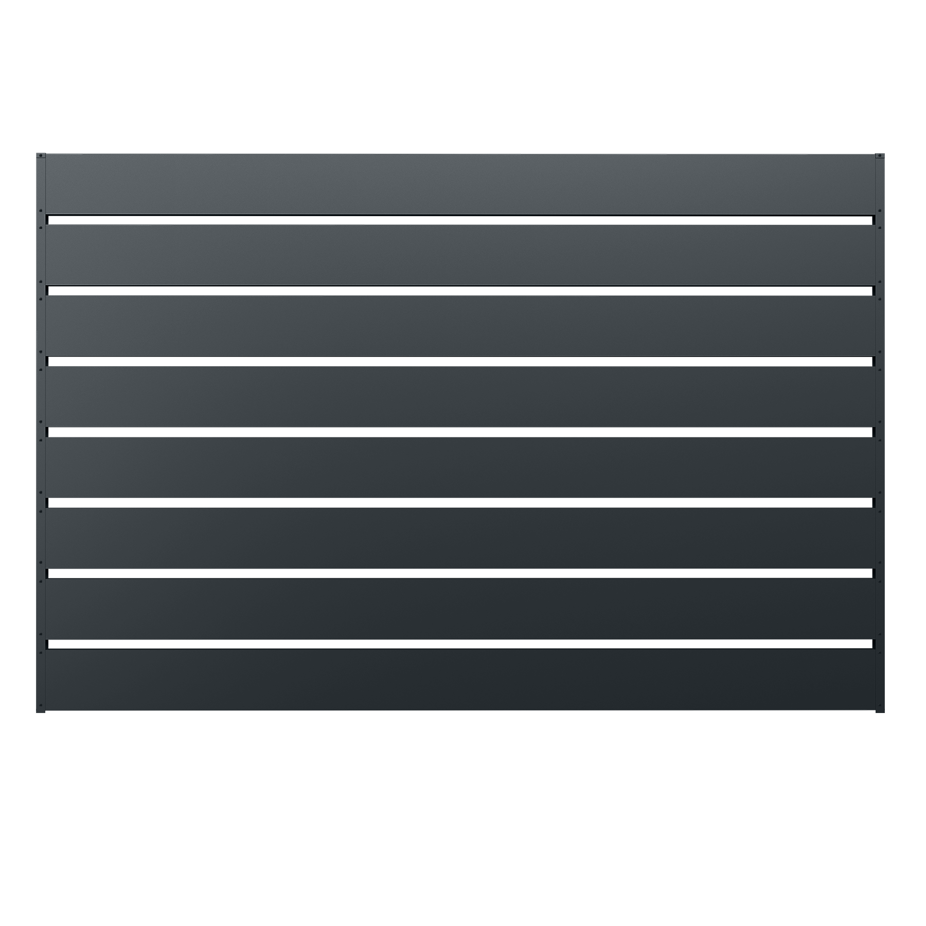 Panou gard metalic orizontal Caretta x120, otel, gri RAL7016, 1500 x 2000 mm