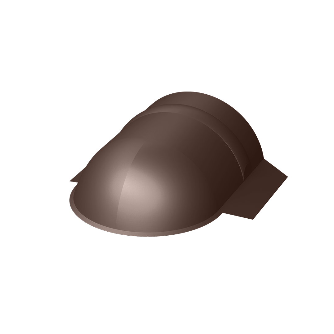 Capac inclinat inchidere coama Caretta, maro, RAL 8017, mat, L 220 mm