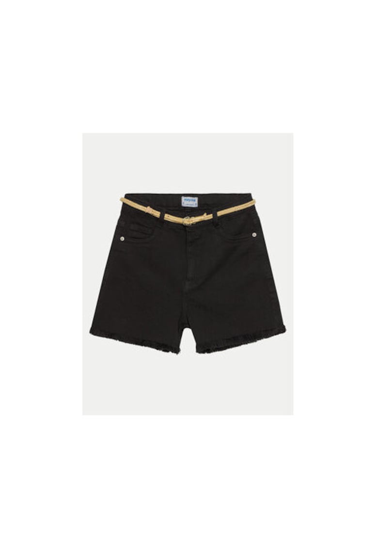 Pantaloni scurti fete - 304139628 - Bumbac - 128 CM - Negru