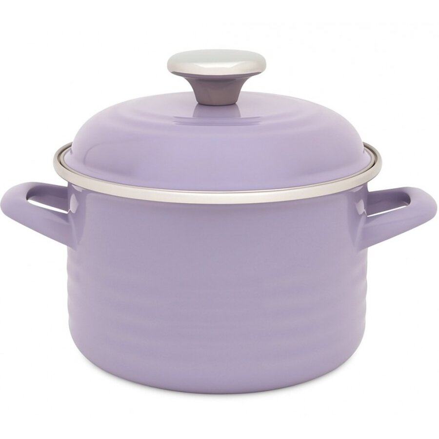 Oala cu Capac Standard Wave Email 6.75L Diametru 24CM Lila Pastel