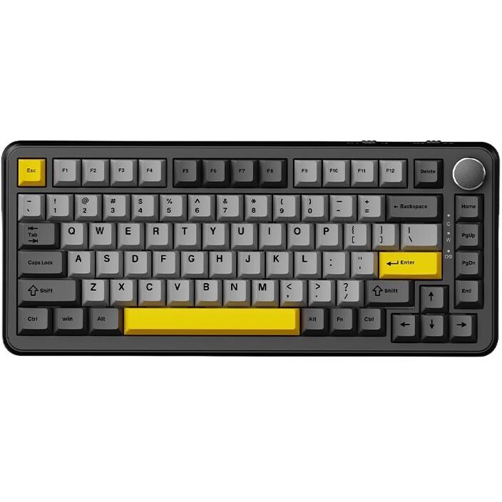 Tastatura Mecanica AK820 MAX Iluminare RGB USB-C Negru/Gri/Galben