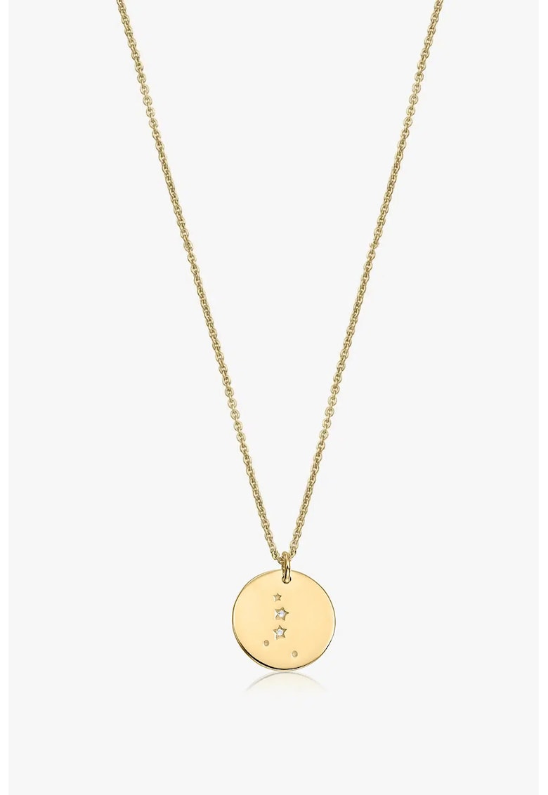 Colier placat cu aur de 14K cu safire albe