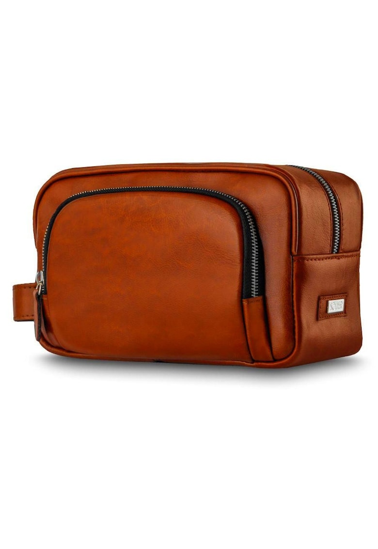 Portfard elegant din piele SK04  maro vintage