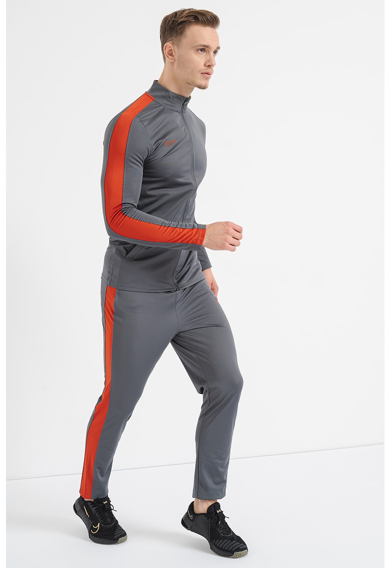 Trening slim fit cu Dri-FIT pentru fotbal Academy - Portocaliu stins/Gri inchis