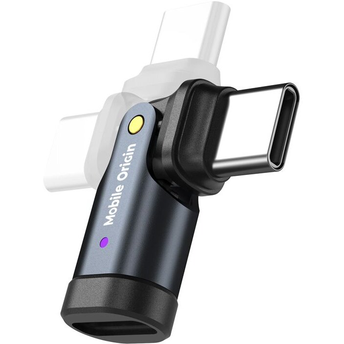 Cablu de date Rotation Adapter CB5, 240W, 480Mbps, USB-C la USB-C, Negru