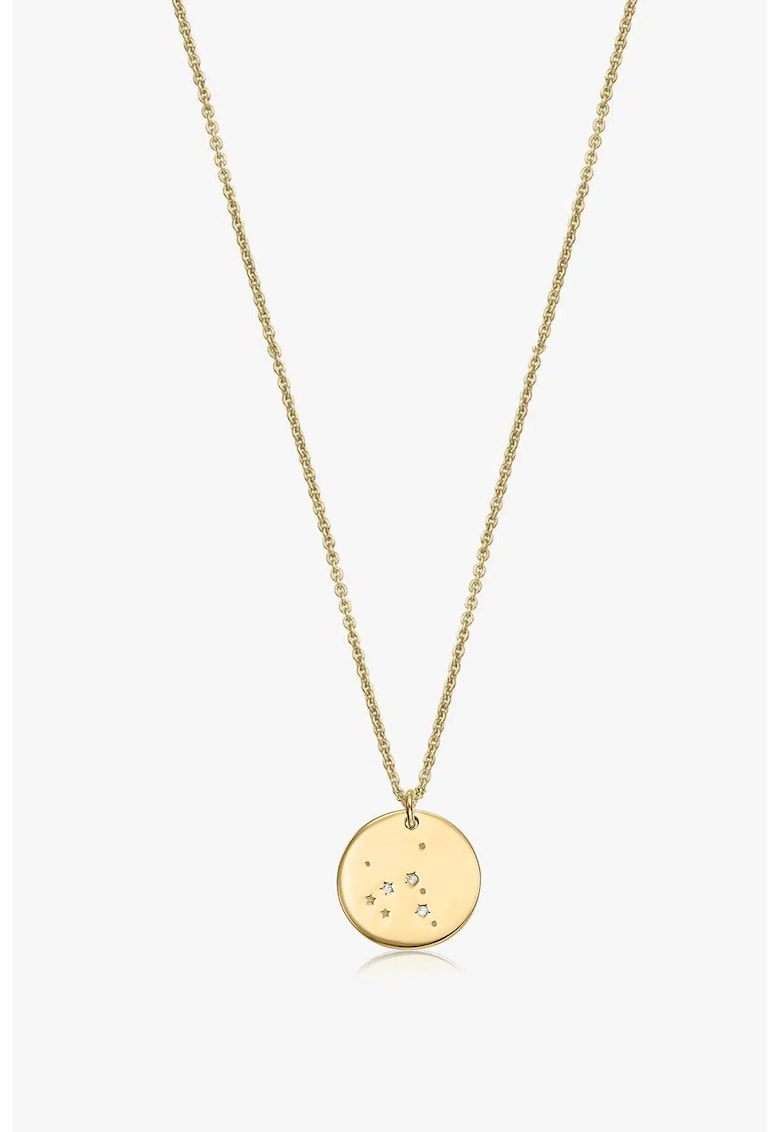 Colier placat cu aur de 14K decorat cu safire