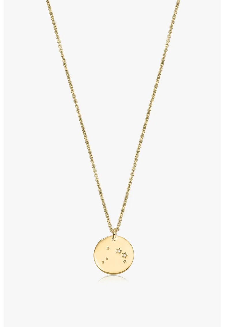 Colier placat cu aur de 14K cu detalii de safir alb