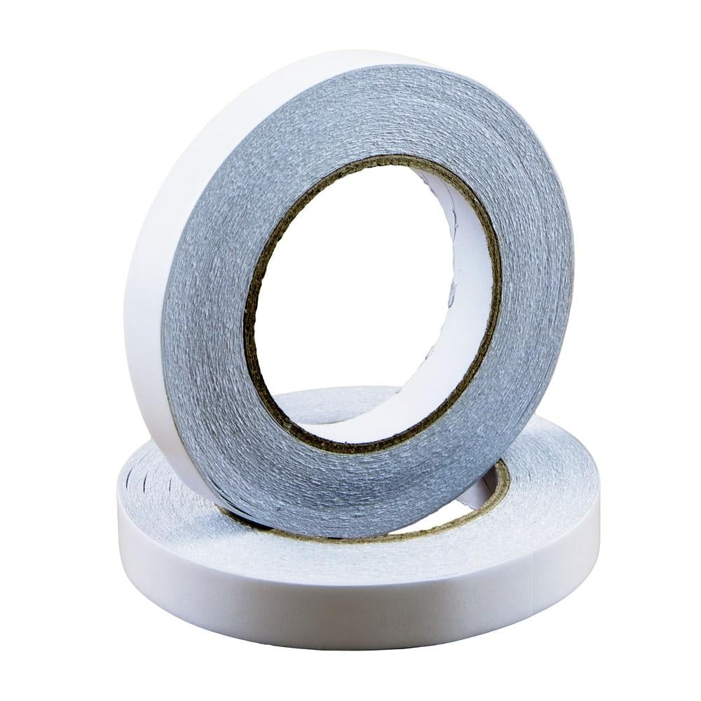 Banda dublu adeziva, alb, 55 m x 19 mm