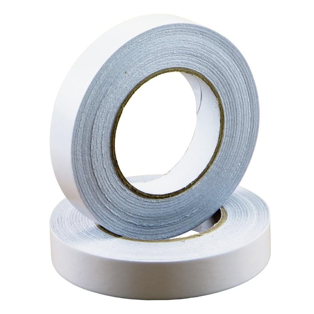 Banda dublu adeziva, alb, 55 m x 25 mm