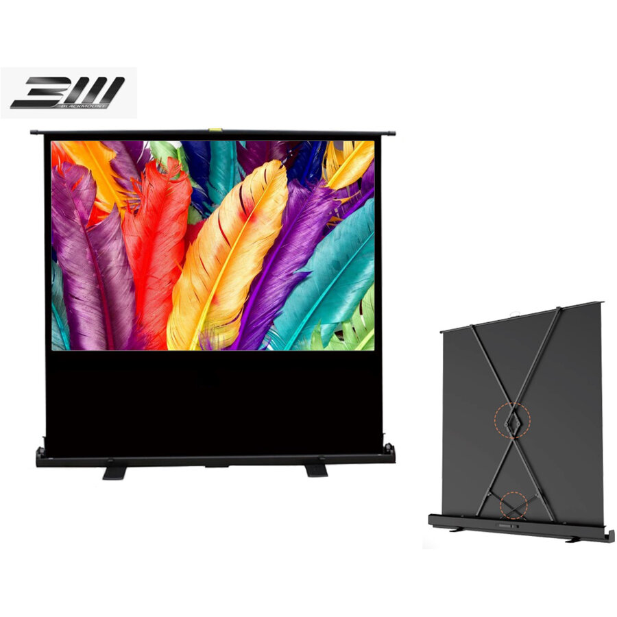 Ecran De Proiectie Portabil Pull-Up 100inch Vizibil 221 x 124cm Format 16:9 Negru