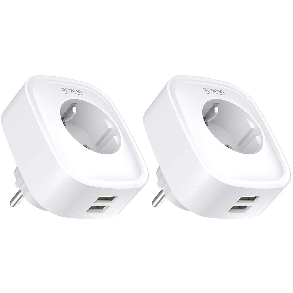 Set 2 prize inteligente WiFi Gosund SP112, 16A, 2X USB,Tuya, Monitorizare consum energie 6972391281365