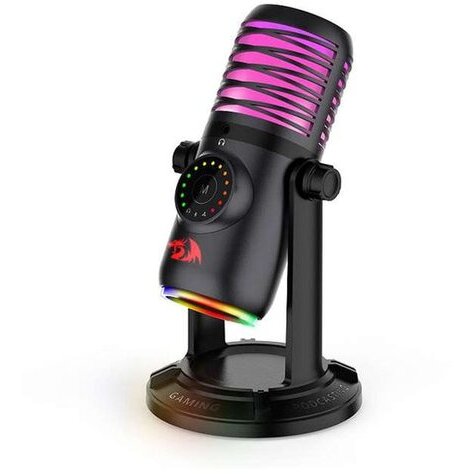 Microfon Stellaris Iluminare RGB cu Stand Negru
