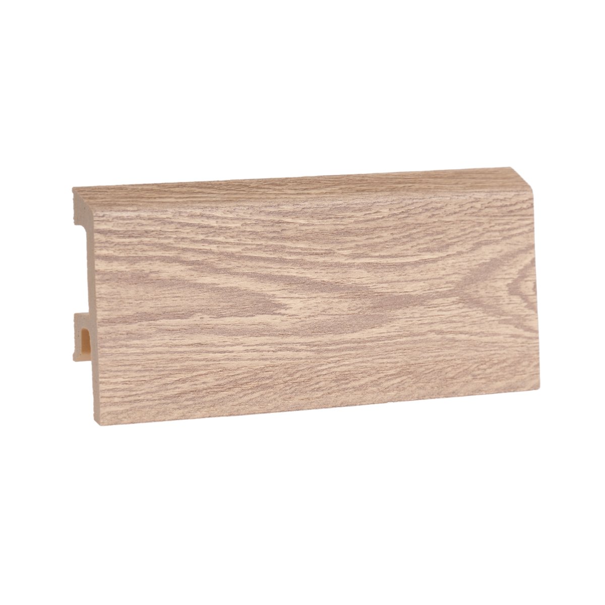 Plinta pardoseala Duflex Amber stejar 918, polimer flexibil, decor lemn, canal cablu, 2000 x 80 x 18 mm