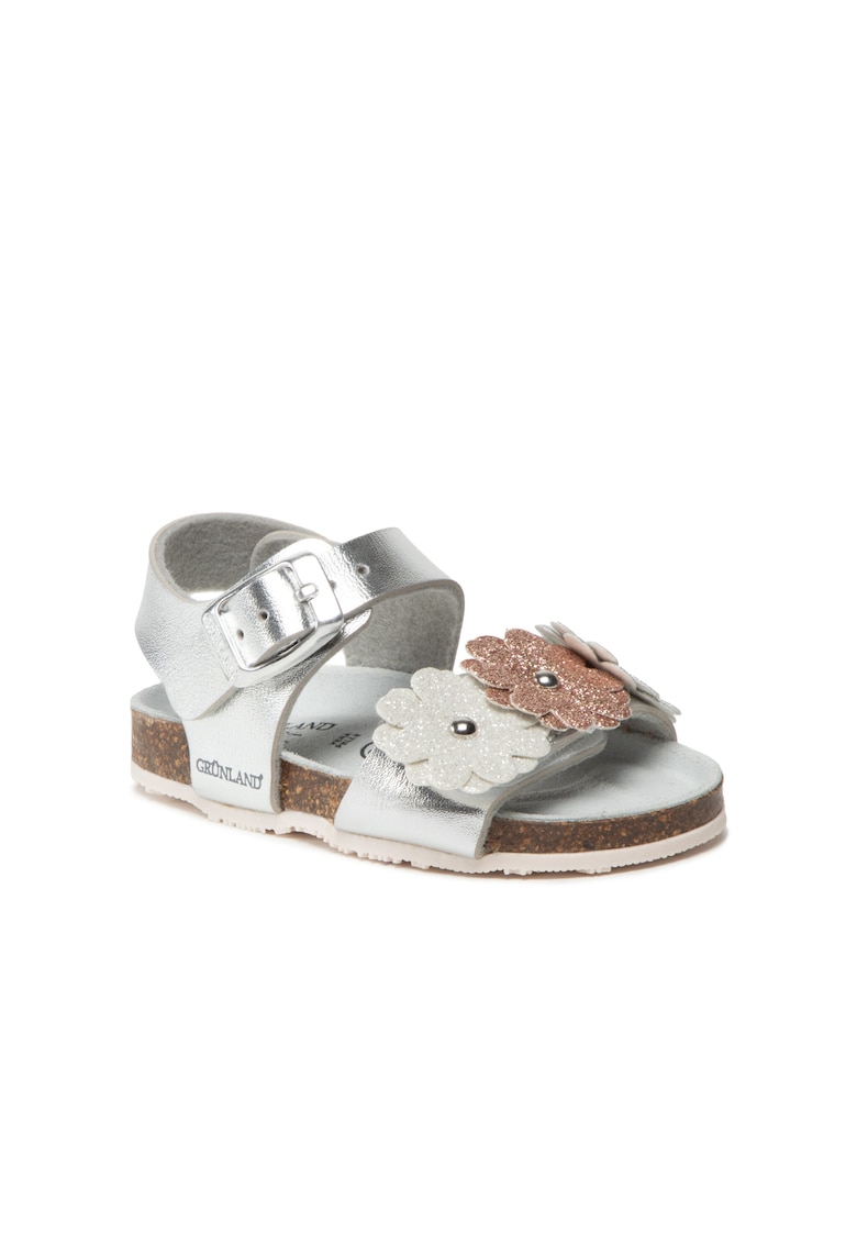 Sandale fete - 300346051 - Argintiu - Piele ecologica - Argintiu