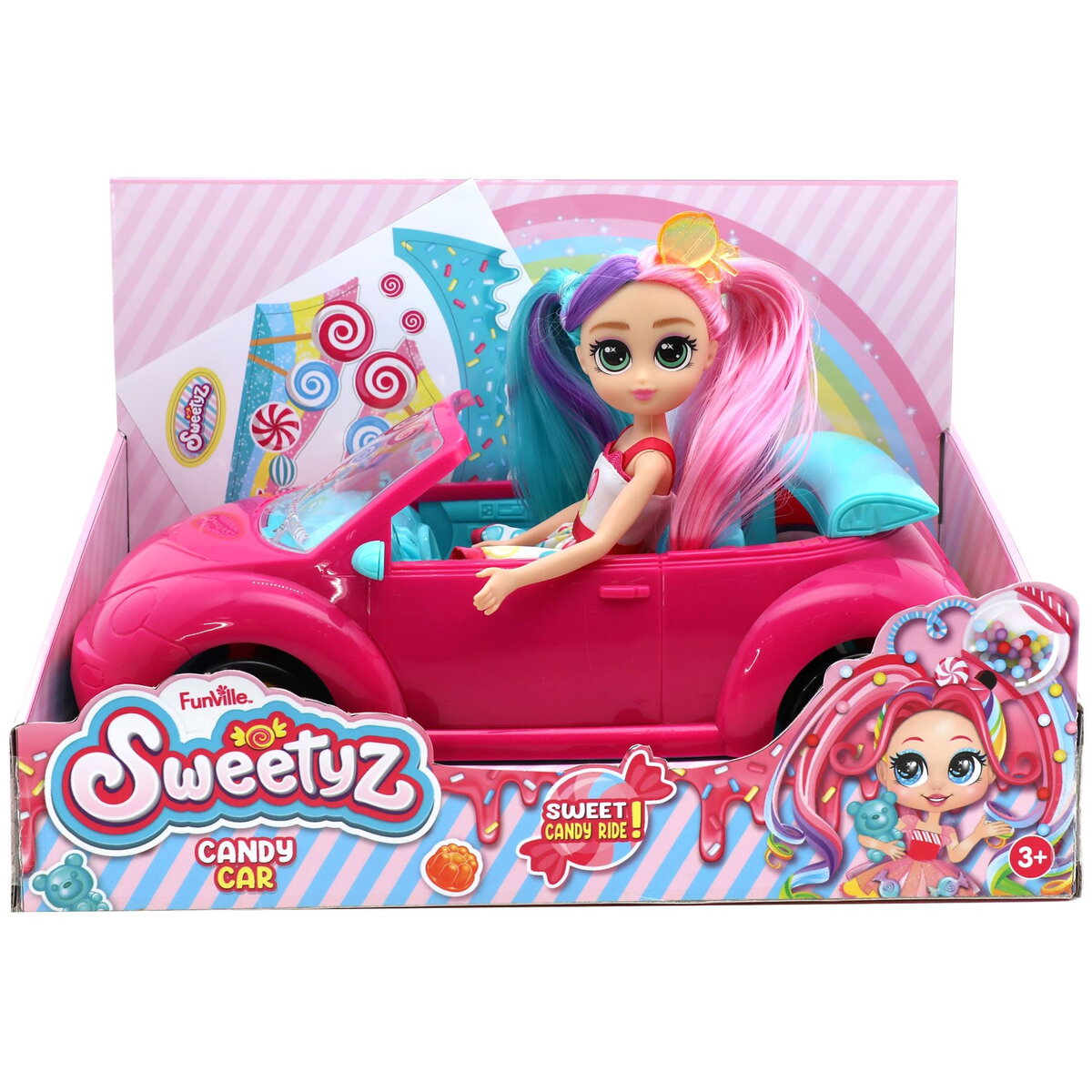 PAPUSA SWEETYZ  SI MASINA DECAPOTABILA