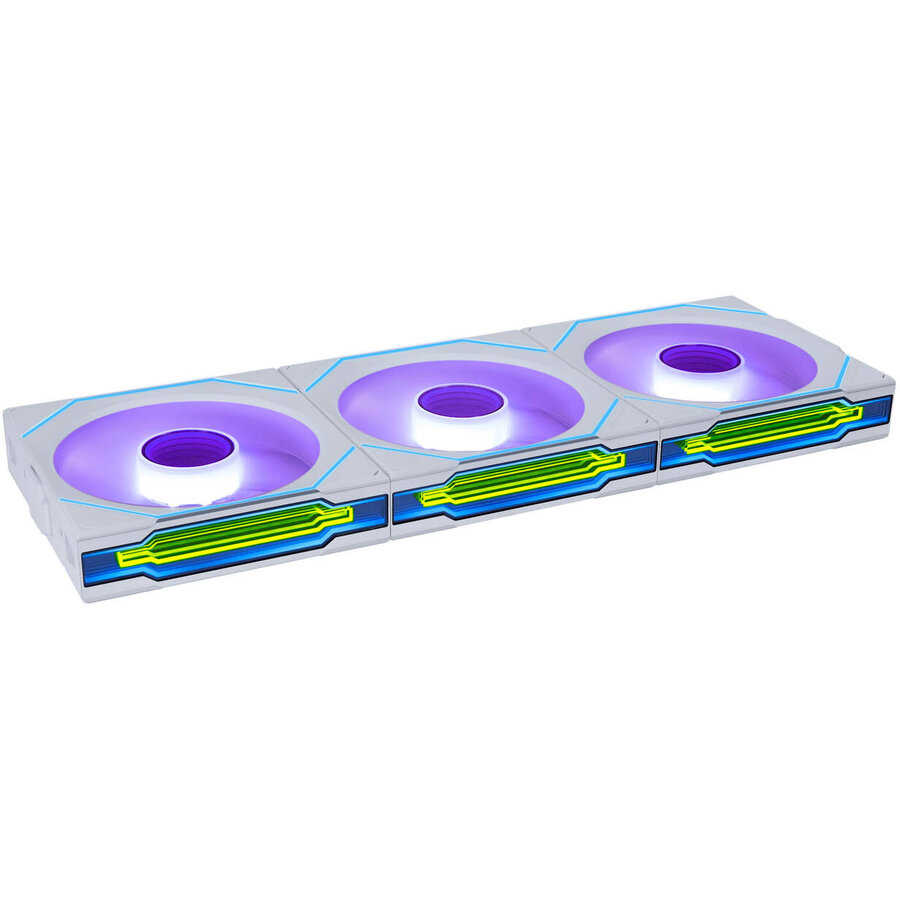 Ventilator UNI FAN SL-INF Wireless ARGB PWM 3er-Pack Controller 120mm Alb