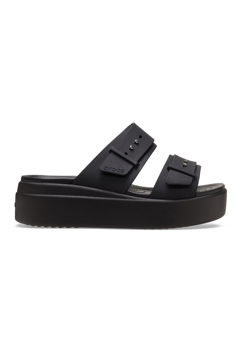 Papuci wedge de cauciuc Brooklyn2 - Negru