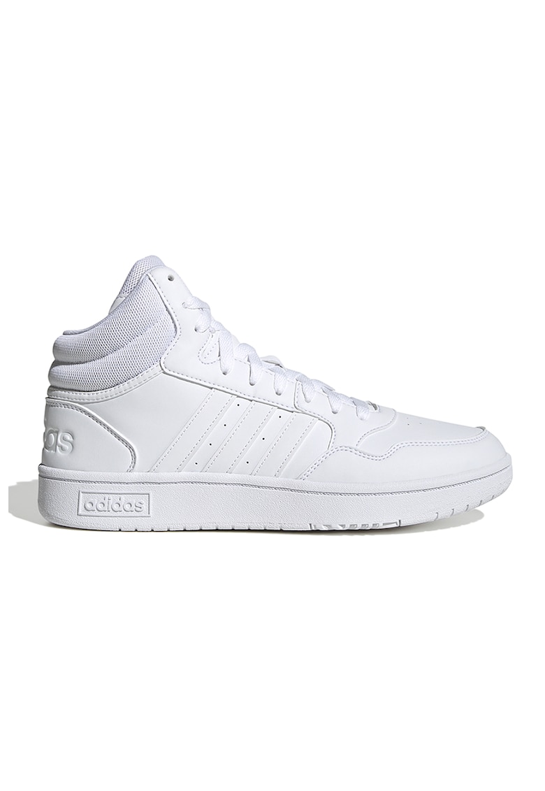 Pantofi sport unisex mid-high Hoops 3.0 - Alb optic