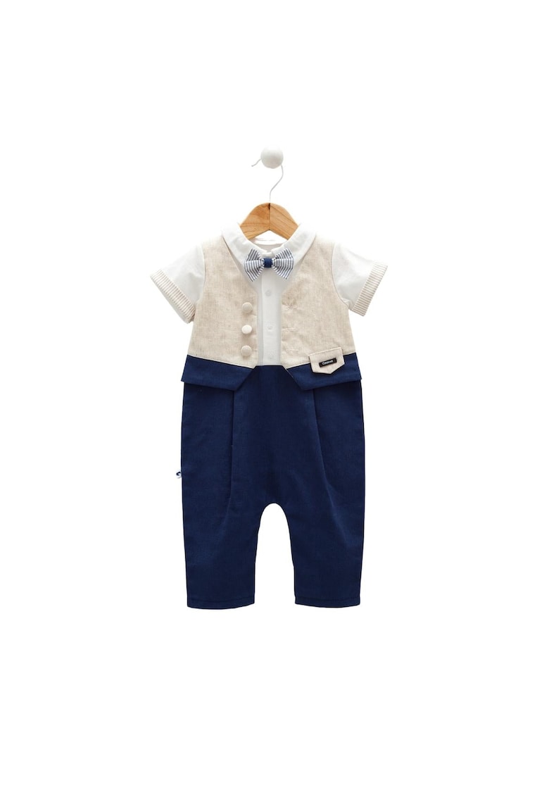 Salopeta Eleganta Bebelusi - cu Papion - TE8039 - Bleumarin - 86 cm