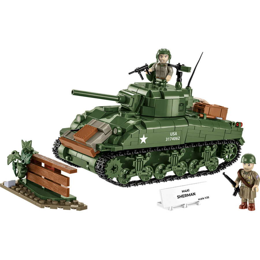 Jucarie M4A1 Sherman, construction toy scale 1:35