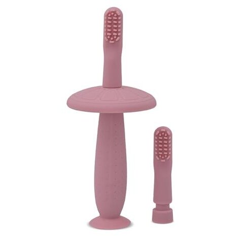 Periuta De Dinti Din Silicon Pentru Bebelusi 6 luni+ Roz