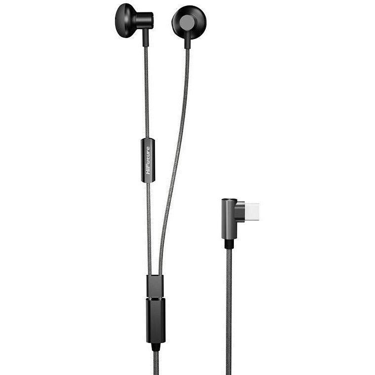 Casti Mi5, In-ear, Control pe fir, USB-C, Lungime cablu 1.2m, Negru