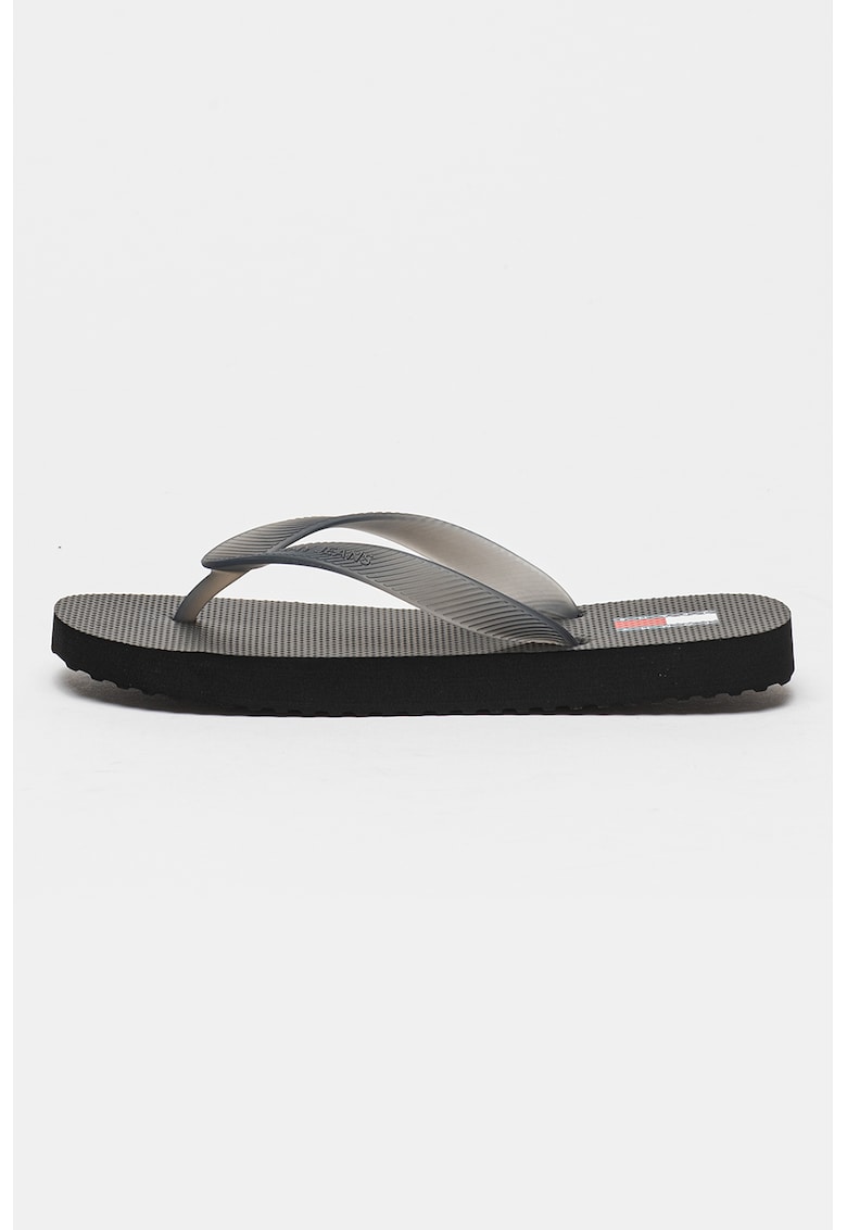 Papuci flip-flop cu logo - Negru
