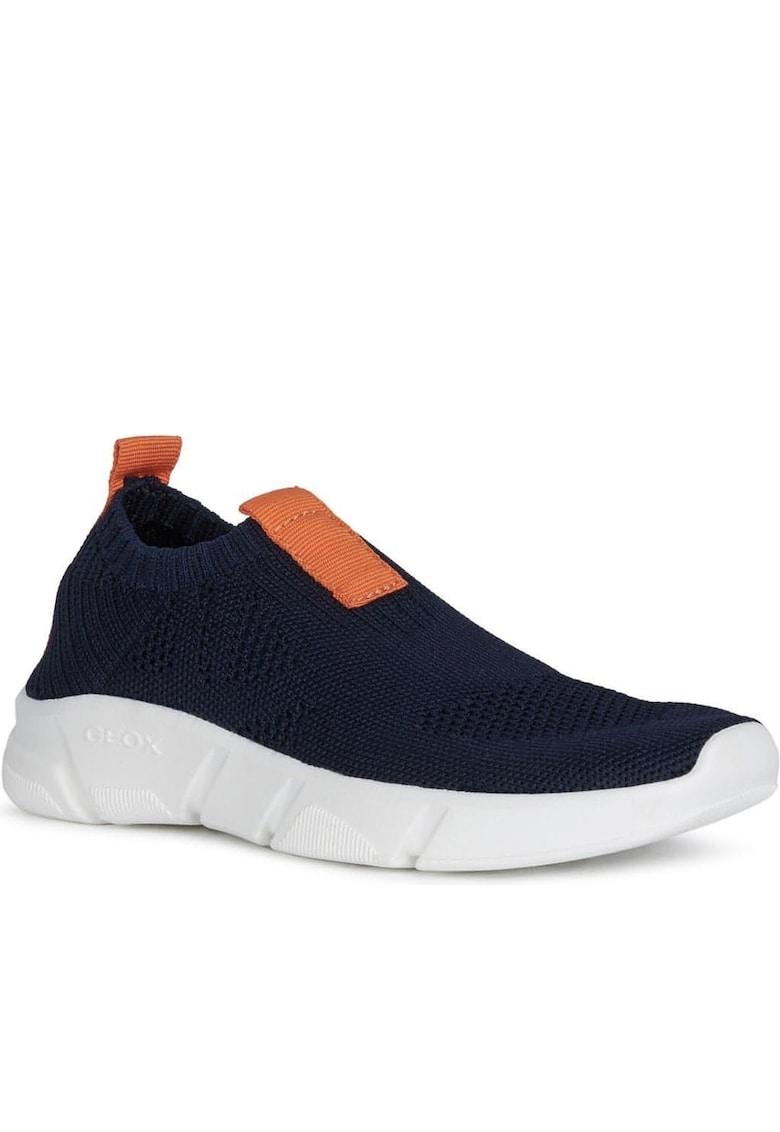 Pantofi sport slip-on din plasa - Portocaliu/Bleumarin